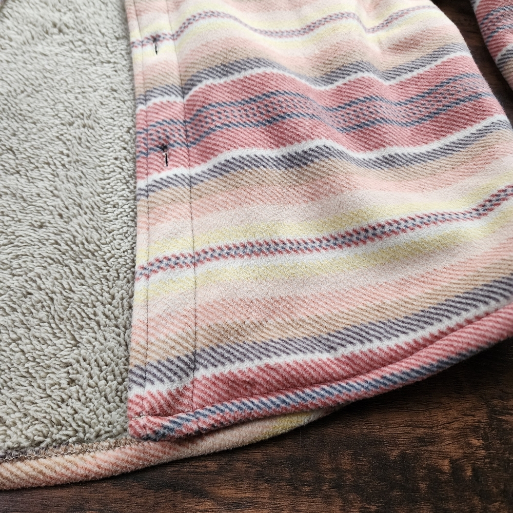 Eddie Bauer Striped Sherpa Lined Fleece Jacket - Picture 14 of 16